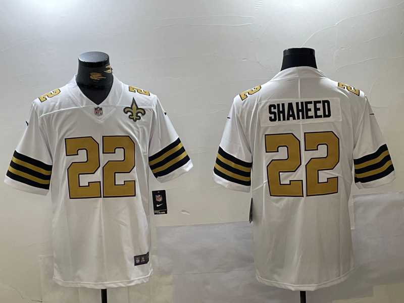 Men's New Orleans Saints #22 Rashid Shaheed Limited White With Team Patch Vapor Stitched Jersey,We sell and wholesale Men's New Orleans Saints #22 Rashid Shaheed Limited White With Team Patch Vapor Stitched Jersey on line form chian!